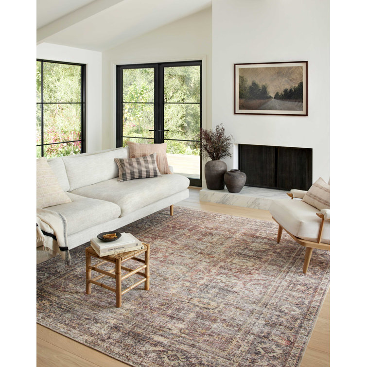 Amber Lewis x Loloi Oriental Bordeaux/Antique Area Rug